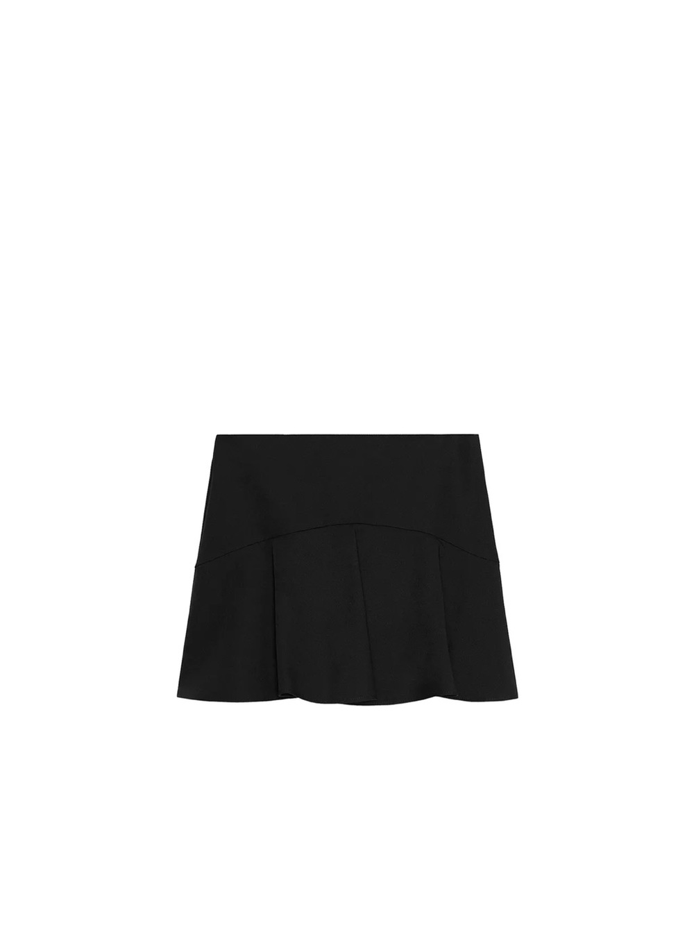 Zara Black Flared Mini Skirt